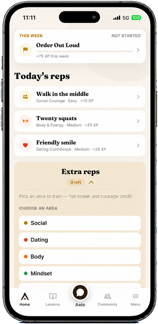 Social Ascend daily reps screen