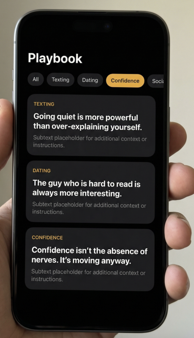 Playbook framework screen